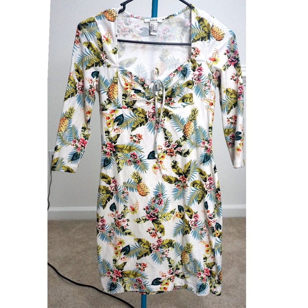 FOREVER 21 Tropical Floral Mini Dress S